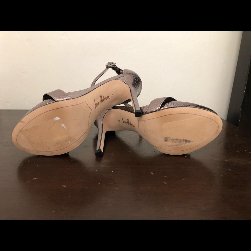 New Sam Edelman Stilettos In Pewter Python 6.5 - image 4
